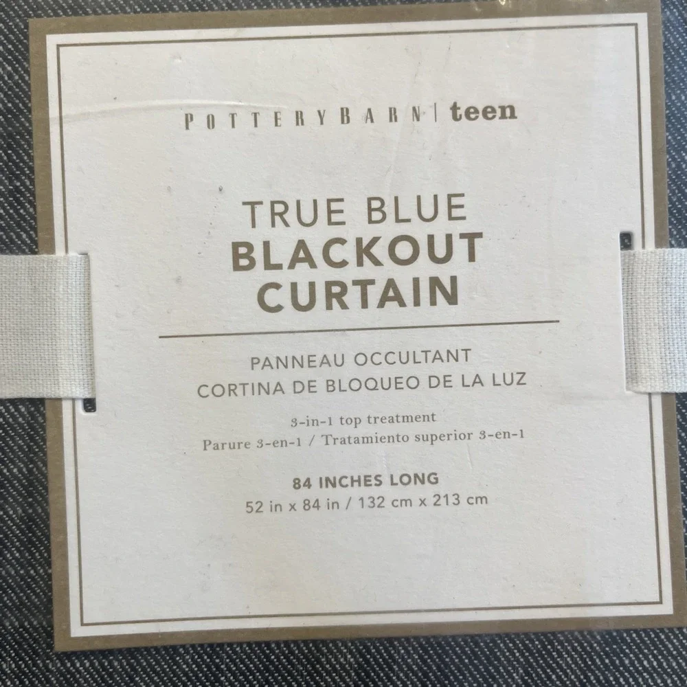 Pottery Barn Teen‎ True Blue Blackout Curtain Panel 52